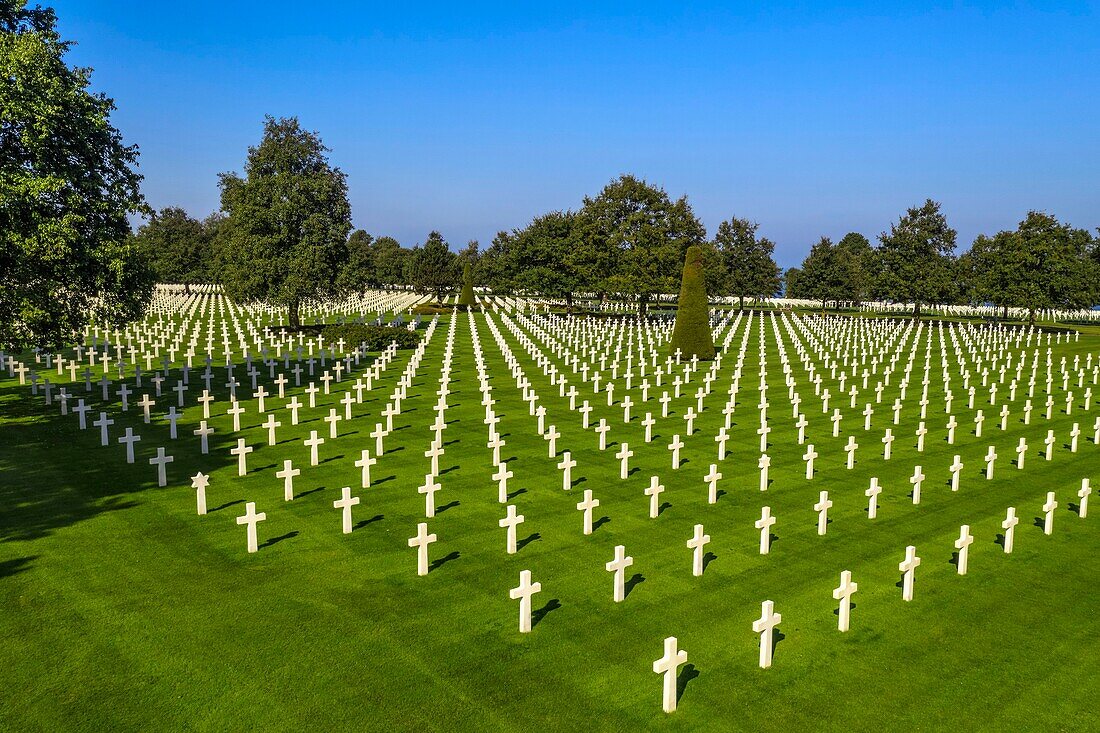 Frankreich,Calvados,Colleville sur Mer,Strand der Landung in der Normandie,Omaha Beach,Amerikanischer Friedhof und Gedenkstätte in der Normandie