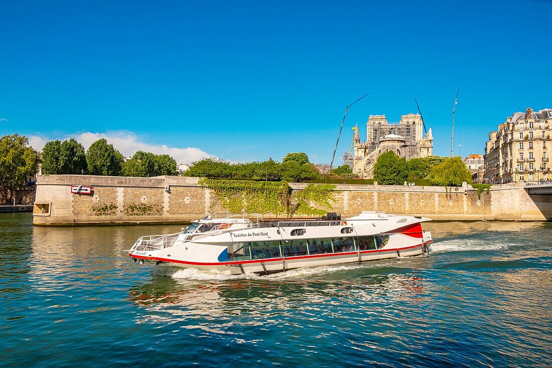 Frankreich,Paris,Weltkulturerbe der UNESCO,Notre Dame de Paris,und ein Flugboot