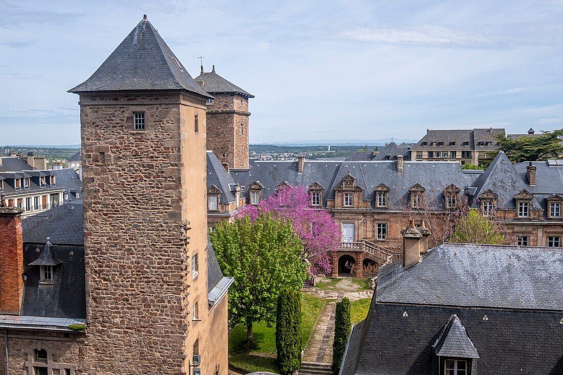 Frankreich,Aveyron,Rodez,gesehen auf dem Bischofspalast,der Bischofssitz wurde unter Ludwig XIII. gebaut und im 19.