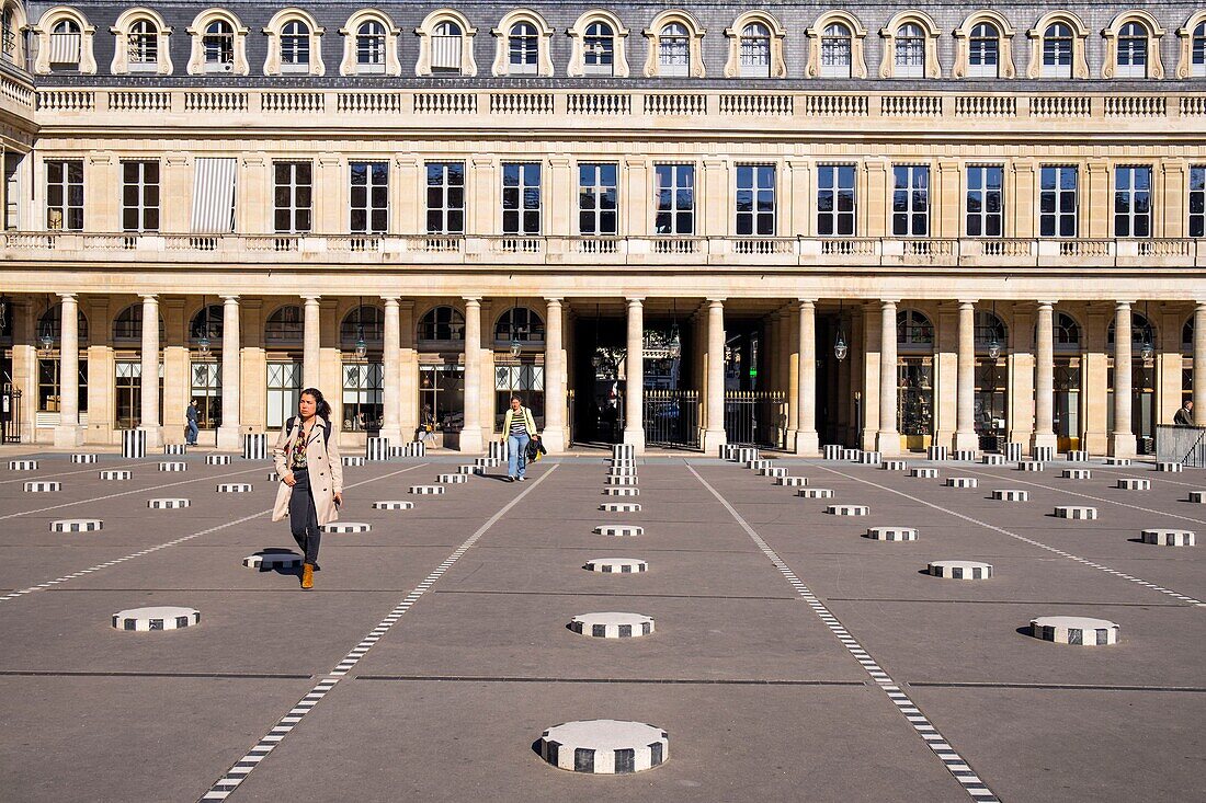 Frankreich,Paris,Palais Royal,Die Säulen von Daniel Buren