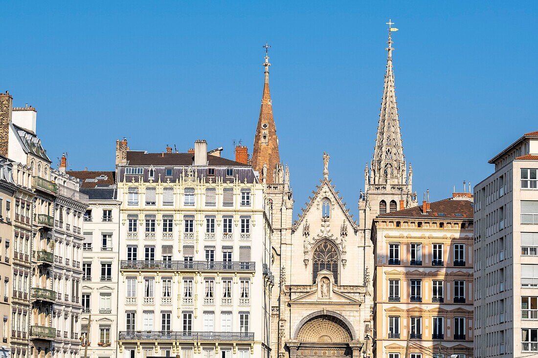 Frankreich,Rhone,Lyon,historisches Viertel, das zum UNESCO-Welterbe gehört,La Presqu'île,die Kirche Saint Nizier (14. und 15. Jahrhundert) ist ein schönes Beispiel für den extravaganten gotischen Stil
