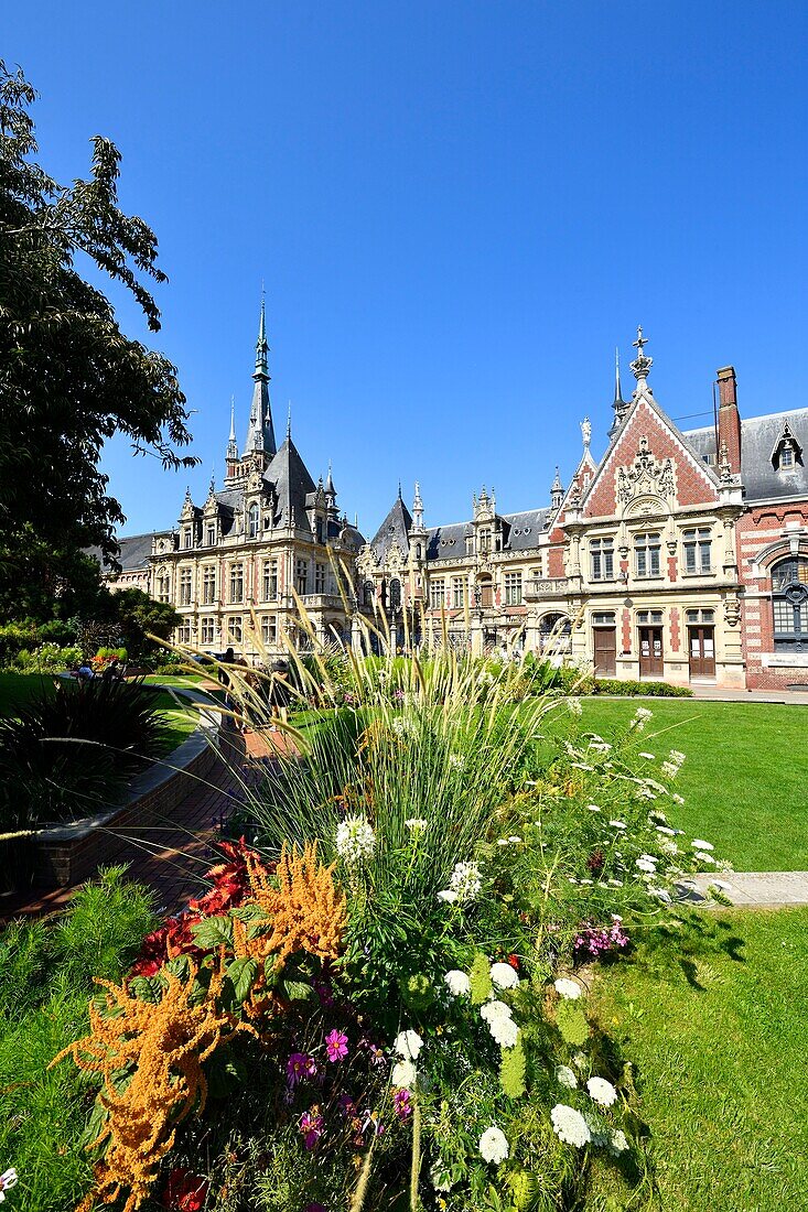 France,Seine Maritime,Pays de Caux,Alabaster Coast,Fecamp,the Gothic Revival and Neo-Renaissance Benedictine Palace,built in the late 19th century,is both the place of production of Benedictine liqueur and Museum