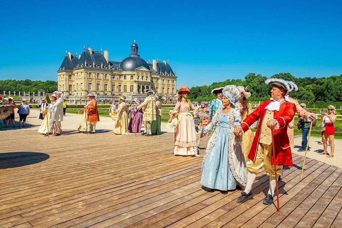 France,Seine et Marne,Maincy,the castle of Vaux-le-Vicomte,15th Grand Siecle Day : costume day of the 17th century