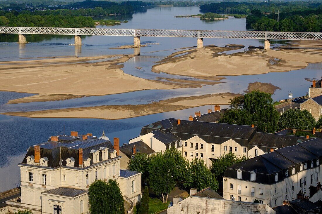 France,Maine et Loire,Loire Valley listed as World Heritage by UNESCO,Saumur along the Loire river