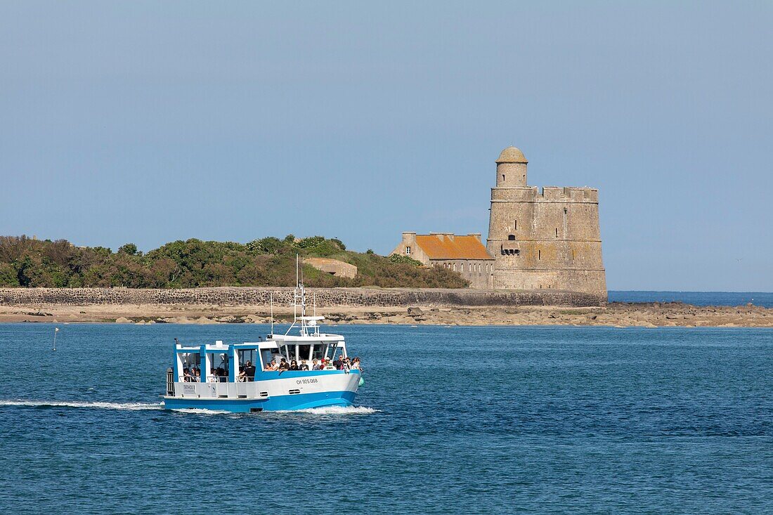 Frankreich,Manche,Cotentin,Saint Vaast la Hougue,Insel Tatihou Turm Benjamin Combes von der UNESCO zum Weltkulturerbe erklärt