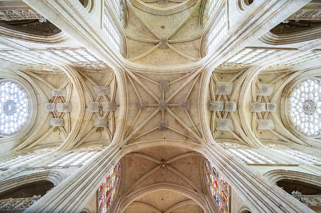 France,Oise,Senlis,Notre Dame cathedral of Senlis,roman catholic gothic architecture