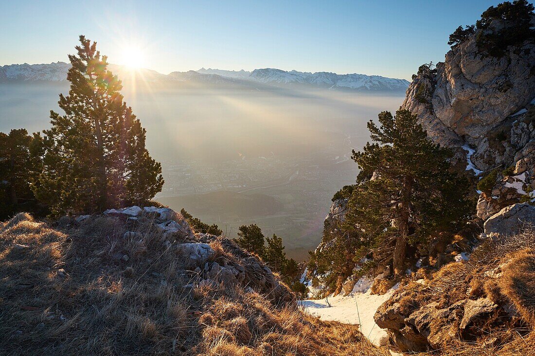 France,Isere,Moucherotte,Sunrise from the top of Vercors range