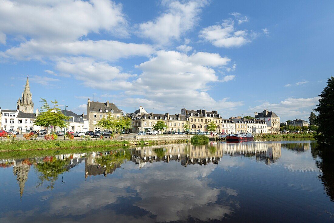 France,Morbihan,Pontivy,the town since the Blavet river