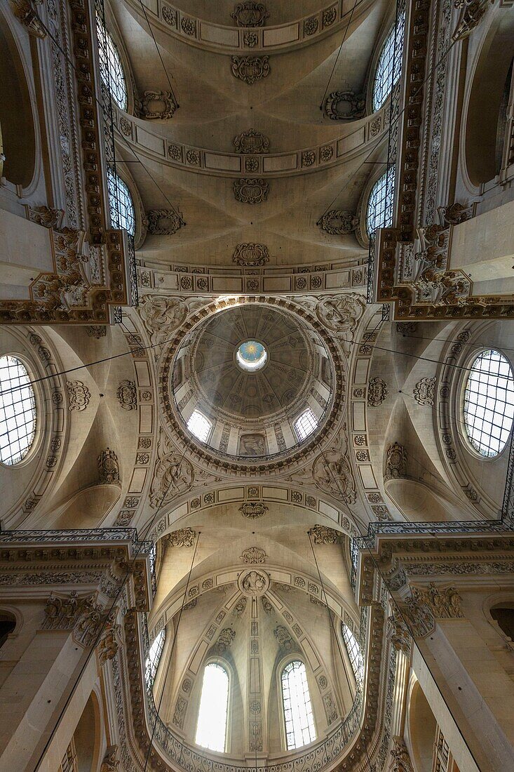 France,Paris,Le Marais district,17th century Saint Paul and Saint Louis church,the cupola