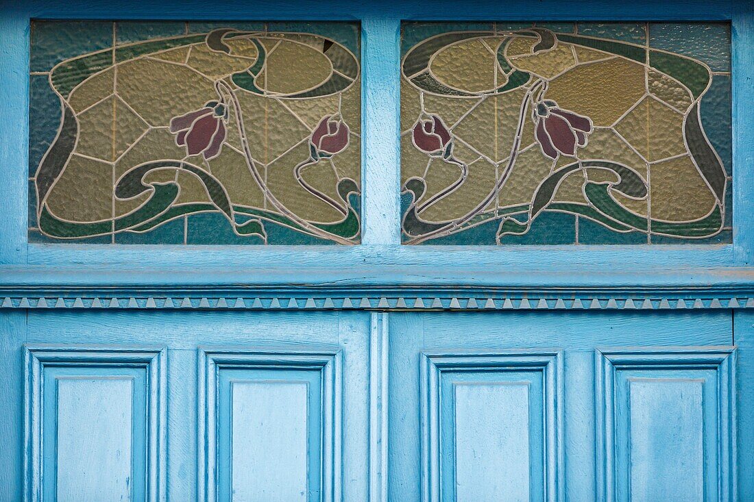 Frankreich,Meurthe et Moselle,Nancy,Detail einer Tür im Jugendstil