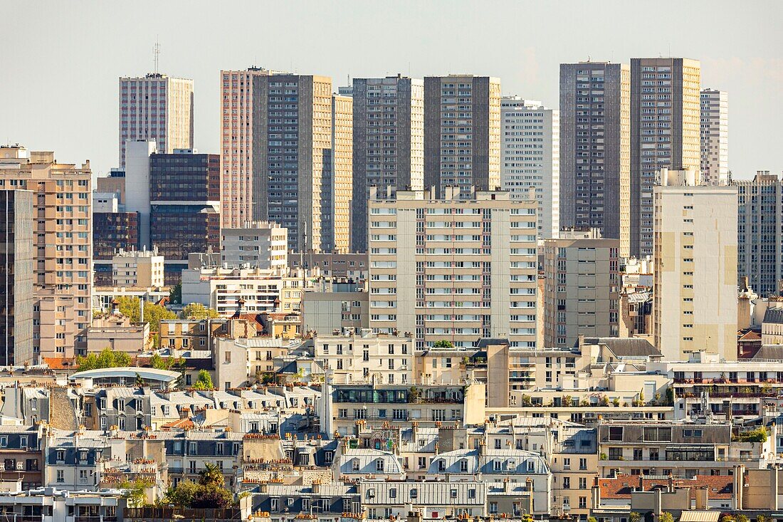 France,Paris,the towers of the 13th arrondissement