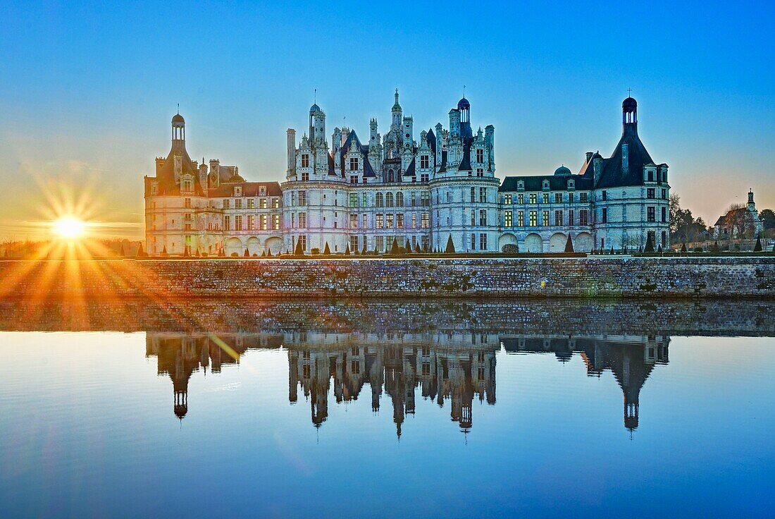 Frankreich,Loir-et-Cher,Loire-Tal, das von der UNESCO zum Weltkulturerbe erklärt wurde,das Schloss von Chambord