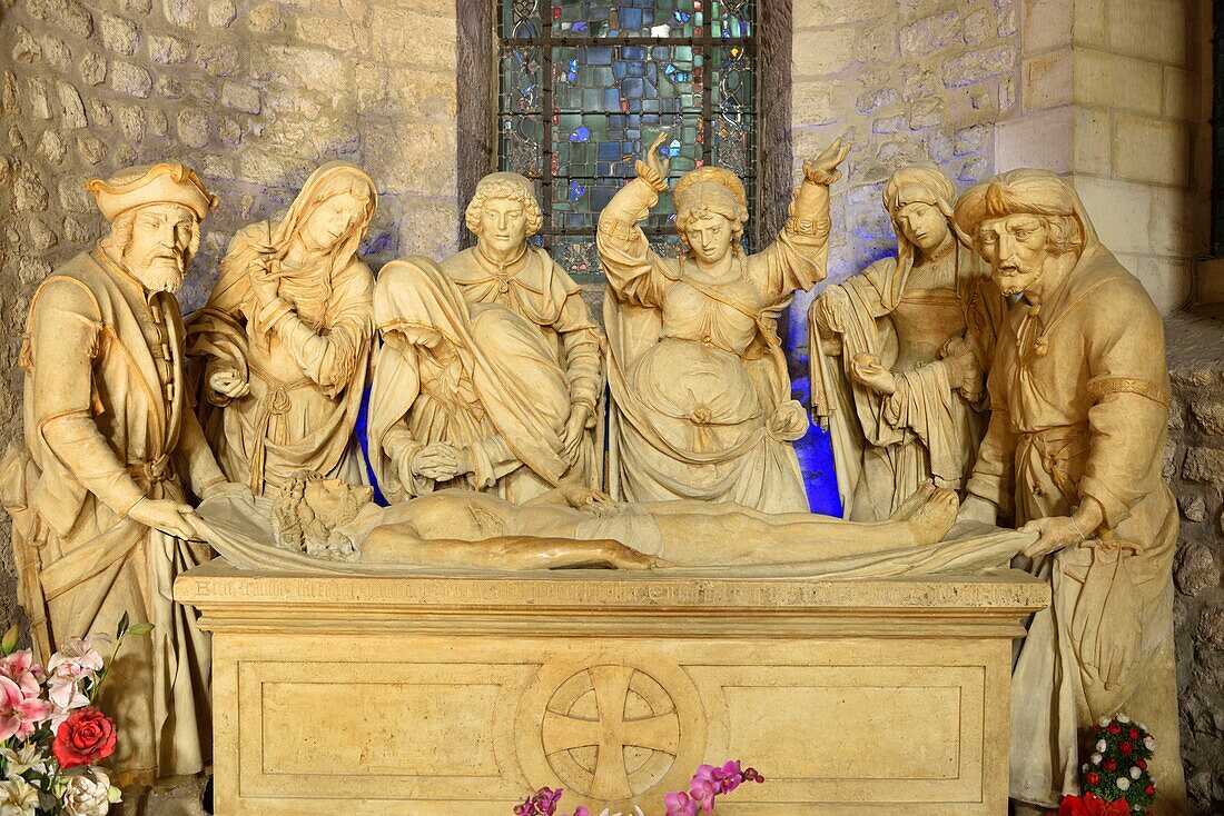 France,Marne,Reims,Saint Remi basilica,scene of the burial of Saint Remi