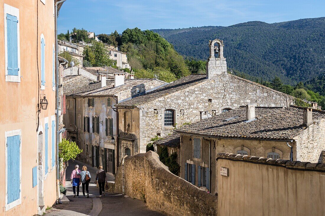France,Vaucluse,regional natural park of Luberon,Ménerbes,labeled the Most Beautiful Villages of France,La Chapelle Saint-Blaise