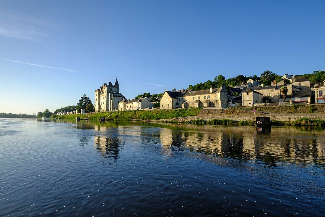 Frankreich,Maine et Loire,Loiretal als Weltkulturerbe der UNESCO,Montsoreau,Schloss aus dem 15. Jahrhundert an der Loire