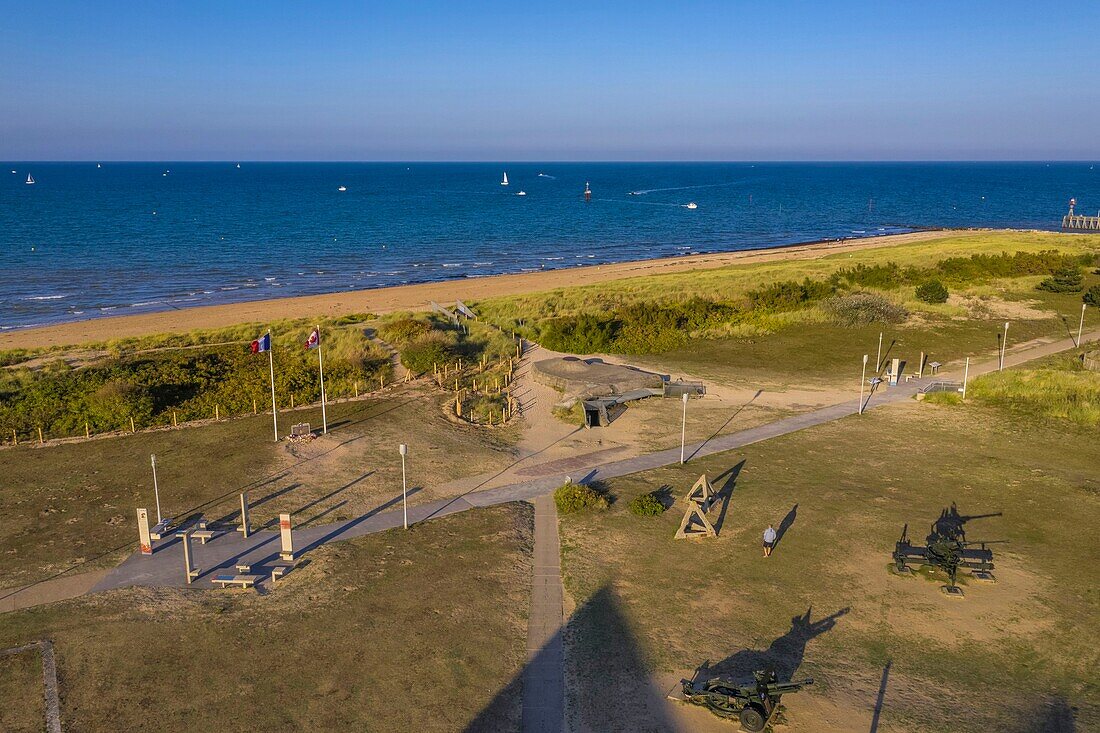 France,Calvados,Courseulles sur Mer,Juno Beach Centre,museum dedicated to Canada's role during the Second World War (aerial view)