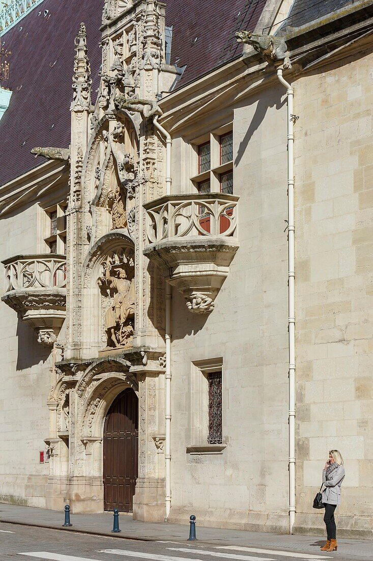 France,Meurthe et Moselle,Nancy,the Palais des Ducs de Lorraine (palace of the Dukes of Lorraine) now the Musee Lorrain,equidian statue of Duke Antoine de Lorraine