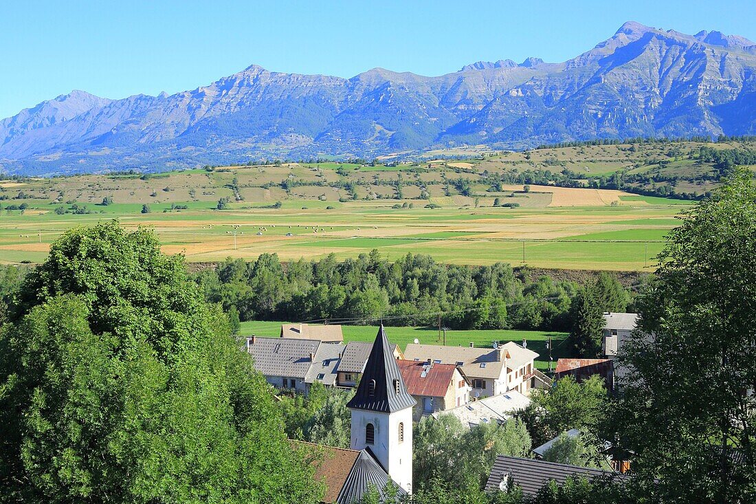 France,Hautes Alpes,Haut Champsaur,Ancelle,village Chateau d'Ancelle,Sainte Catherine church