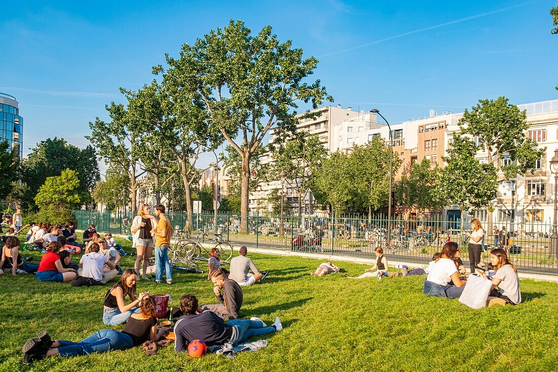 Frankreich,Paris,der Canal Saint Martin,der Garten von Villemin