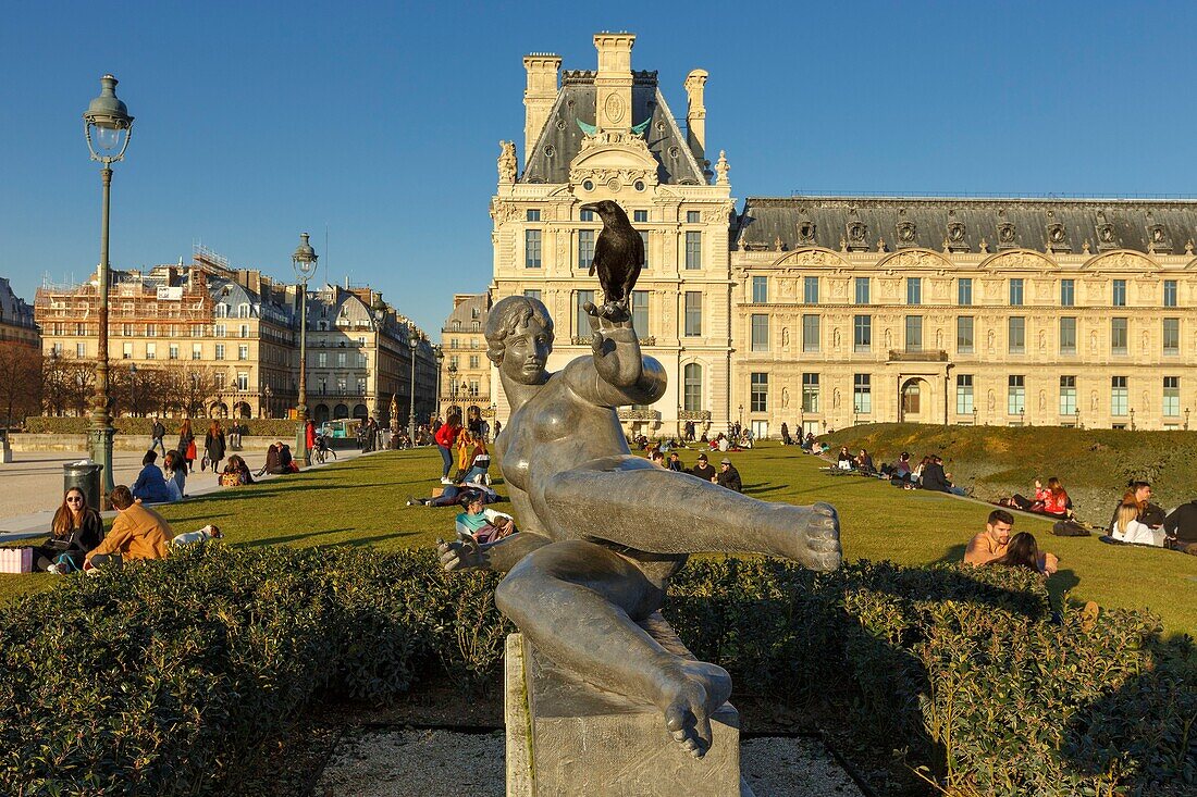 Frankreich,Paris,von der UNESCO zum Weltkulturerbe erklärtes Gebiet,L'Air,Skulptur von Maillol in den Gärten des Carrousel