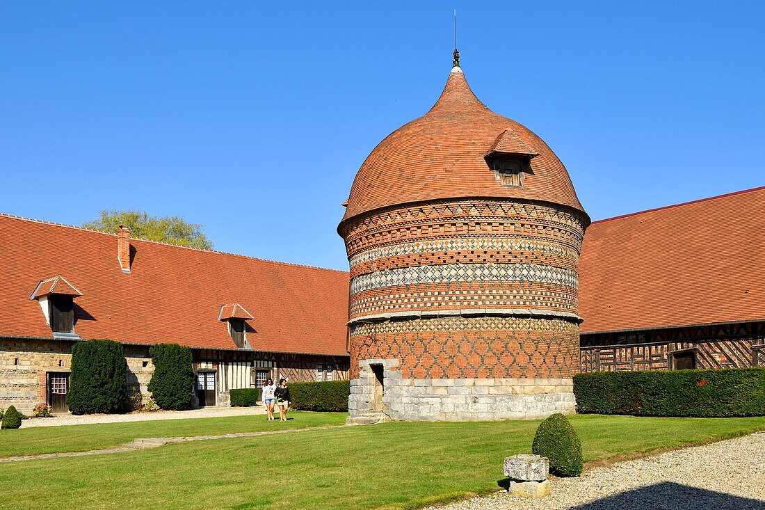 France,Normandy,Seine Maritime,Pays de Caux,Cote d'Albatre (Alabaster Coast),Varengeville sur Mer,dovecote of the Manoir d' Ango (Ango Manor)