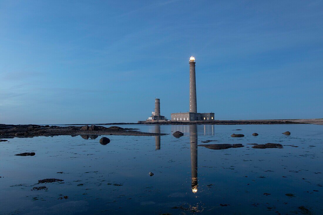 France,Manche,Cotentin,Gatteville le Phare or Gatteville Phare,Gatteville lighthouse or Gatteville Barfleur lighthouse and the semaphore at the tip of Barfleur