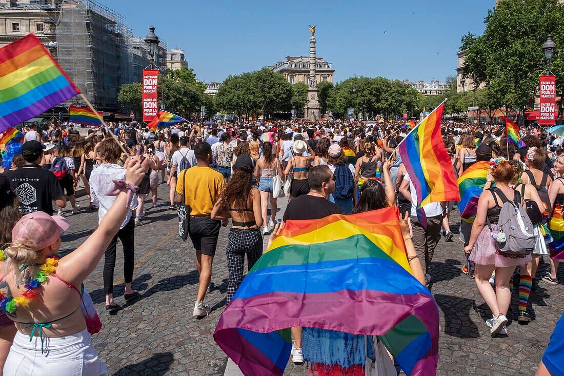 France,Paris,Pont au Change,2019 Gay Pride parade