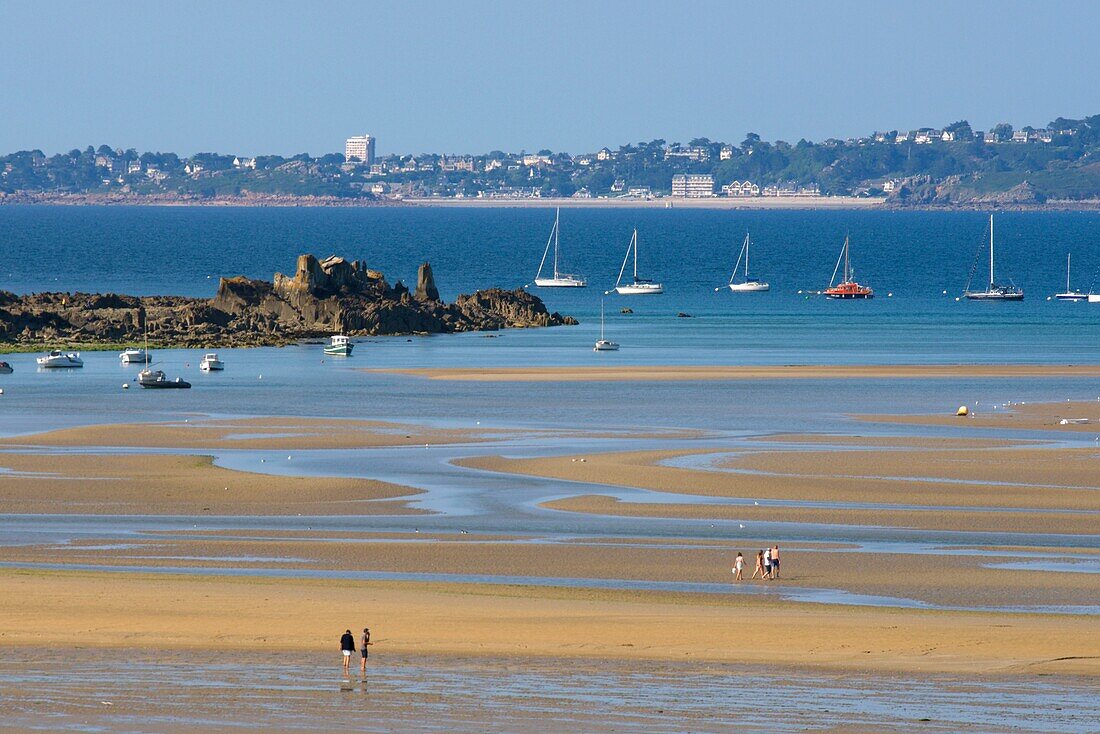 France,Finistere,Locquirec,harbour at low tide