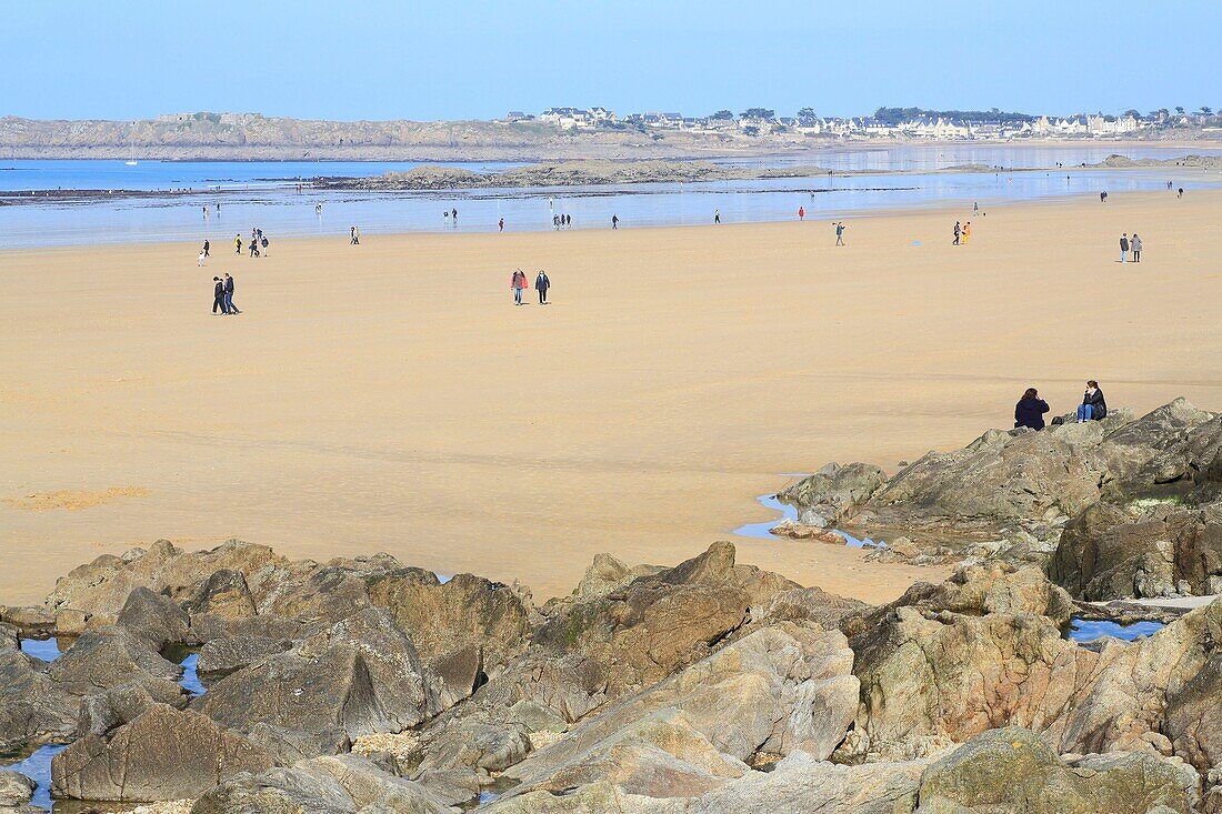 Frankreich,Ille et Vilaine,Smaragdküste,Saint Malo,Strand von Hoguette