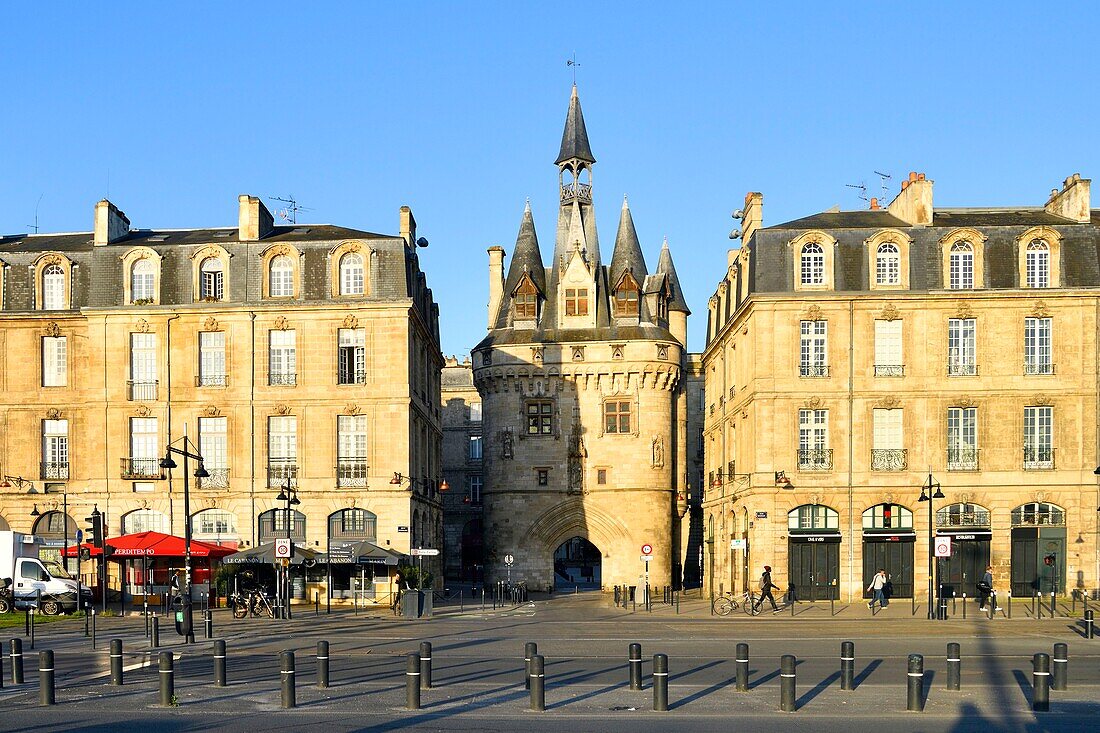 France,Gironde,Bordeaux,district a World Heritage Site by UNESCO,district of Saint Peter,the Richelieu pier and Cailhau gate