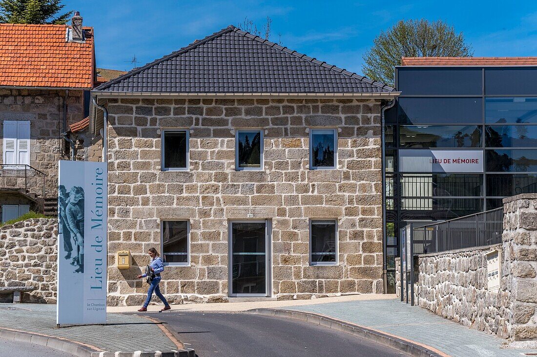 France,Haute Loire,Le Chambon sur Lignon,Memorial site opened in June 2013 to recall the attitude of the inhabitants of Le Chambon in and around in the rescue of Jews during the Occupation ,Vivarais,Sucs area