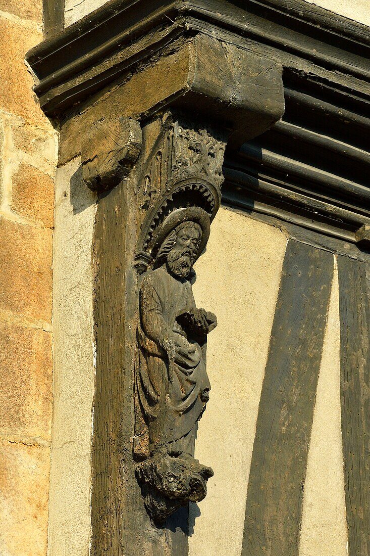 France,Finistere,Morlaix,place Allende,house of the Queen Anne,16 th century half timbered house