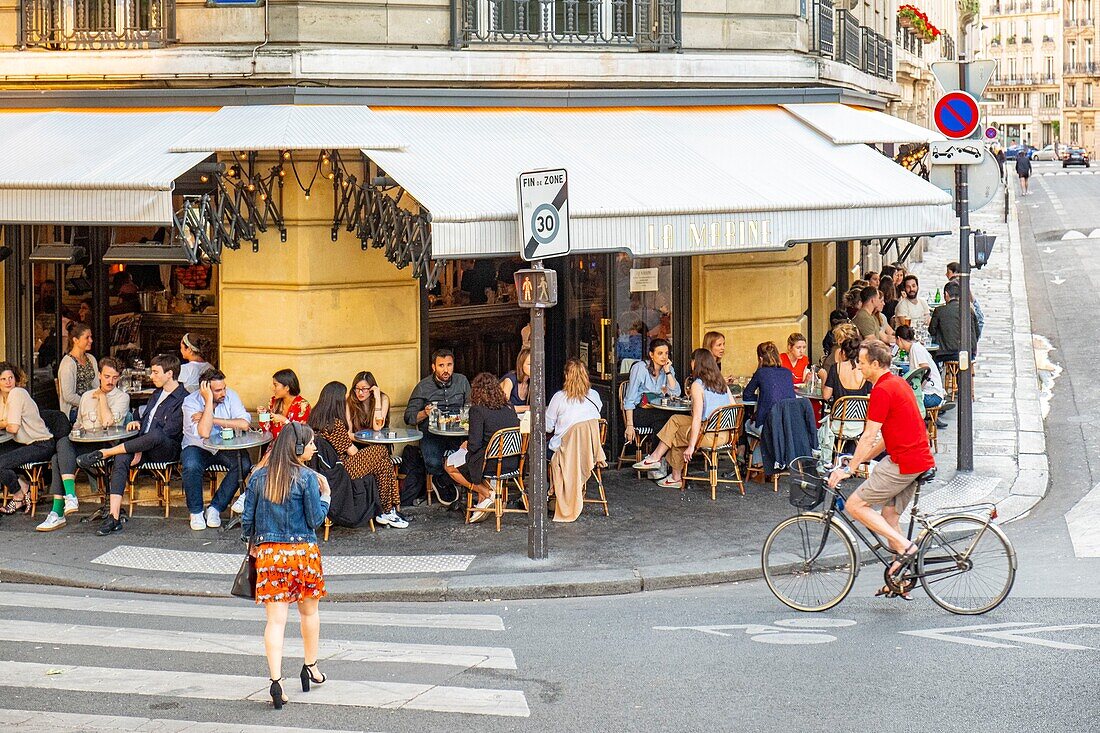 France,Paris,the Canal Saint Martin,the Cafe de la Marine