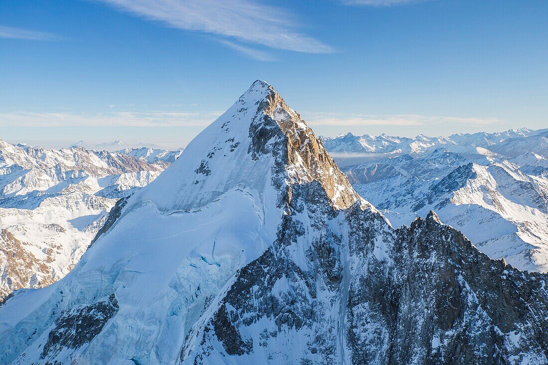 France,Haute Savoie,Mont Blanc valley,Chamonix Mont Blanc (aerial view)