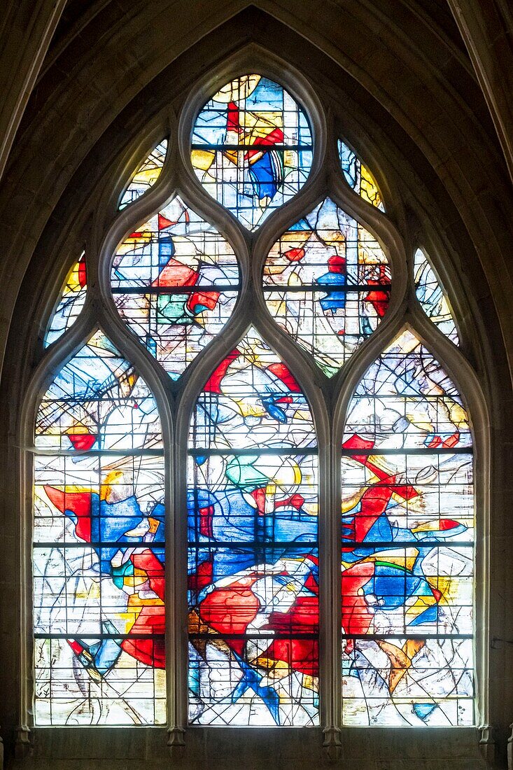 France,Oise,Senlis,Notre Dame cathedral of Senlis,roman catholic gothic architecture