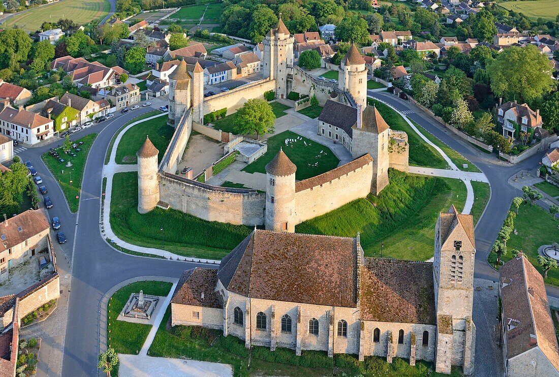 France,Seine et Marne,Blandy les Tours,the castle (aerial view)