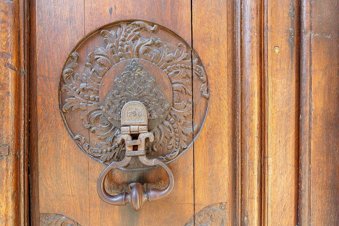 Frankreich,Meurthe et Moselle,Nancy,Türklopfer in der Straße Saint Dizier