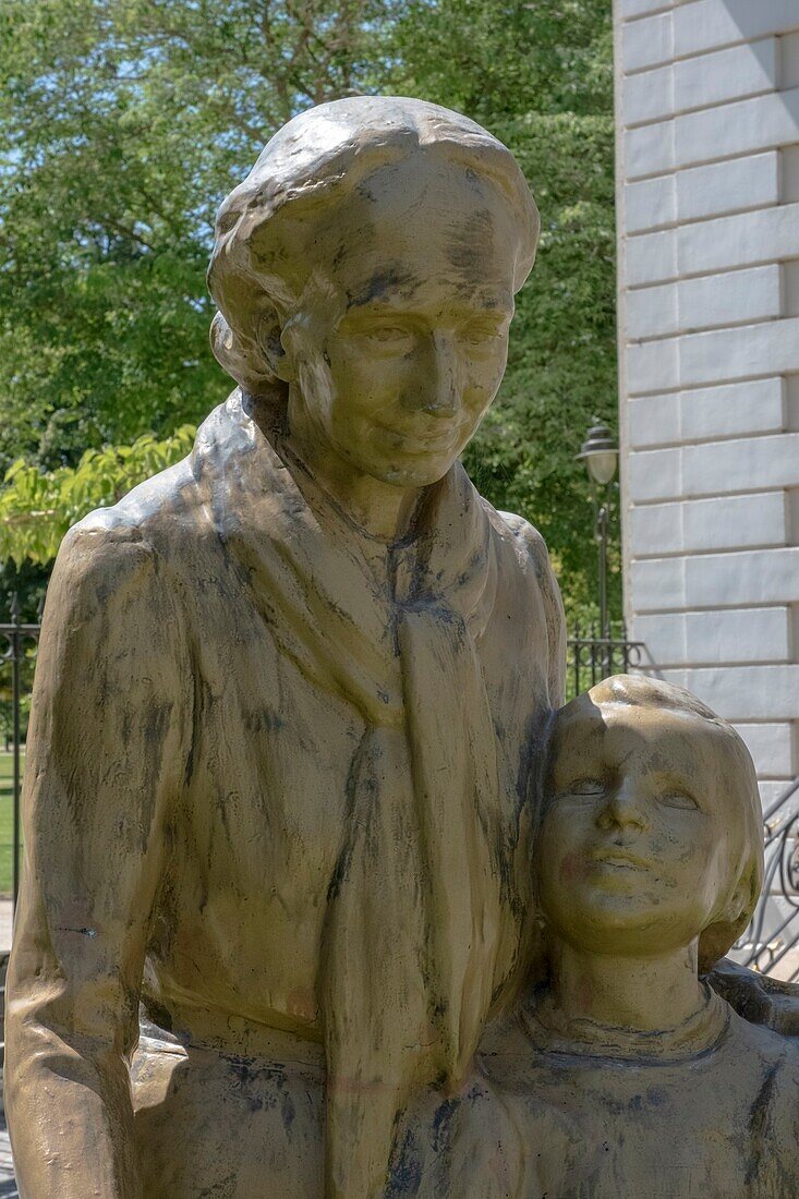 France,Hauts de Seine,Levallois Perret,Château de la Planchette,Louise Michels statue,an anarchist activist,major figure of the Paris Commune