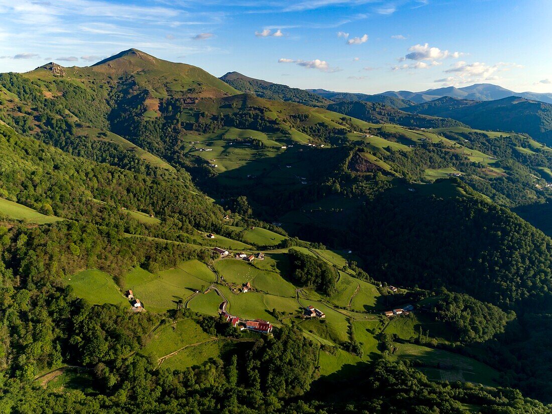 France,Pyrenees Atlantiques,Basque Country,Saint Etienne de Baigorry region,landscapes