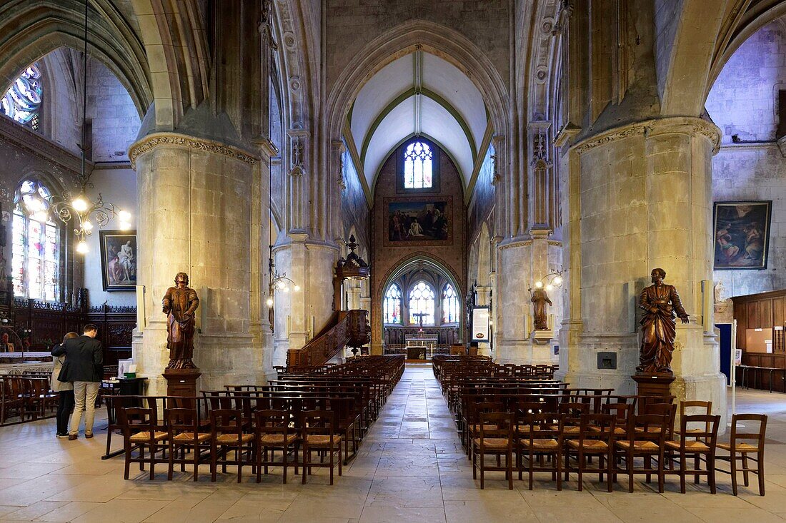 France,Seine Maritime,Pays de Caux,Cote d'Albatre (Alabaster Coast),Fecamp,Saint Etienne Church