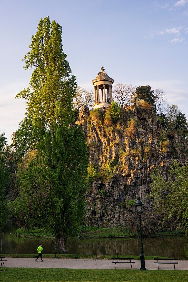 France,Paris,the park of Buttes de Chaumont,the Belvedere or temple of Sybil