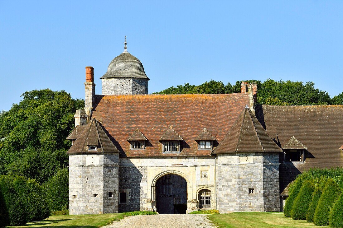 Frankreich,Normandie,Seine Maritime,Pays de Caux,Cote d'Albatre (Alabasterküste),Varengeville sur Mer,das Manoir d' Ango (Ango-Gut)