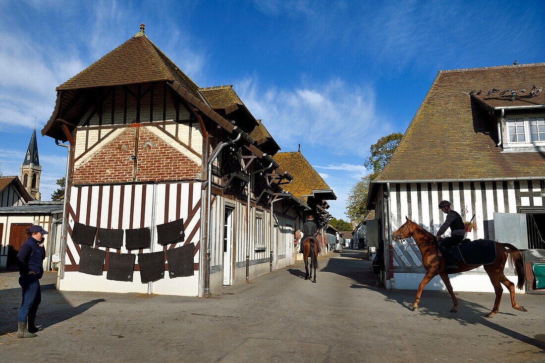 France,Calvados,Pays d'Auge,Deauville,Racecourse of Deauville-La Touques,the stables