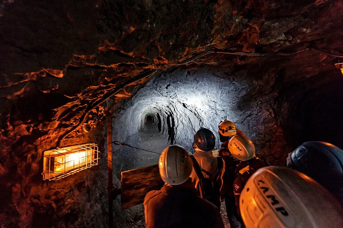 France,Pyrenees Atlantiques,Basque Country,Haute Soule valley,Cave of the Verna,in the heart of the abyss of the Pierre Saint Martin,the 10th largest cave in the world and largest cave in Europe open to visitors,with 255 meters long,245 meters wide and 194 meters high