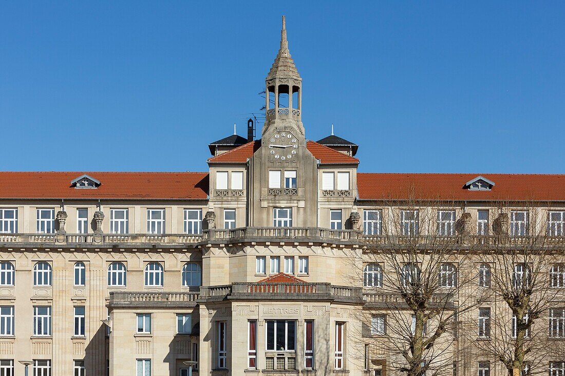 Frankreich,Meurthe et Moselle,Nancy,Bahnhofsviertel Nancy Ville,Fassade des Gymnasiums Paul Louis Cyffle