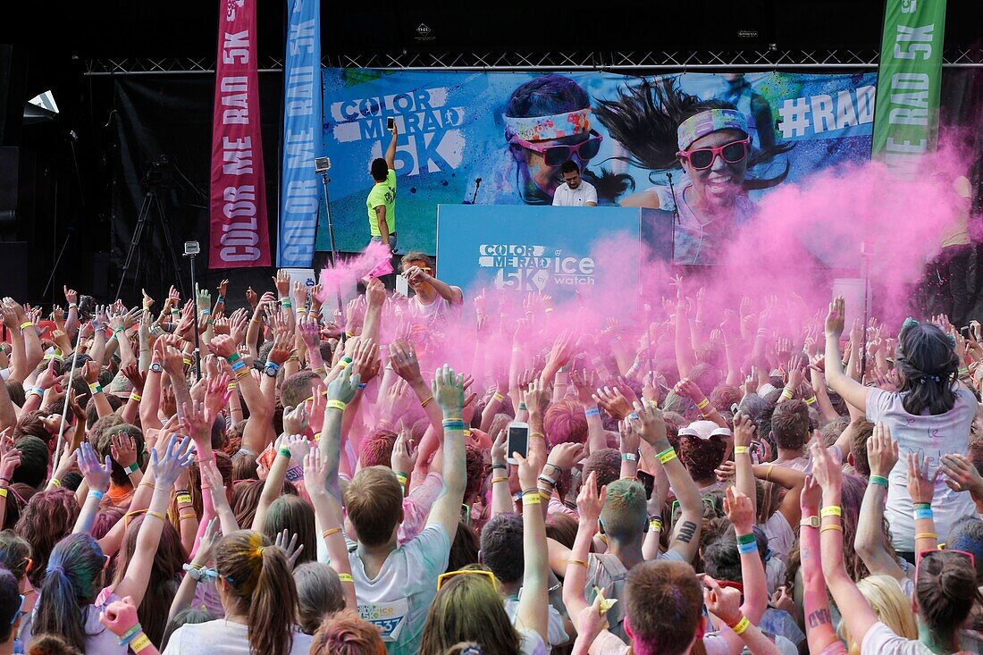 France,Morbihan,Lorient,Color Me Rad during the Volvo Ocean Race