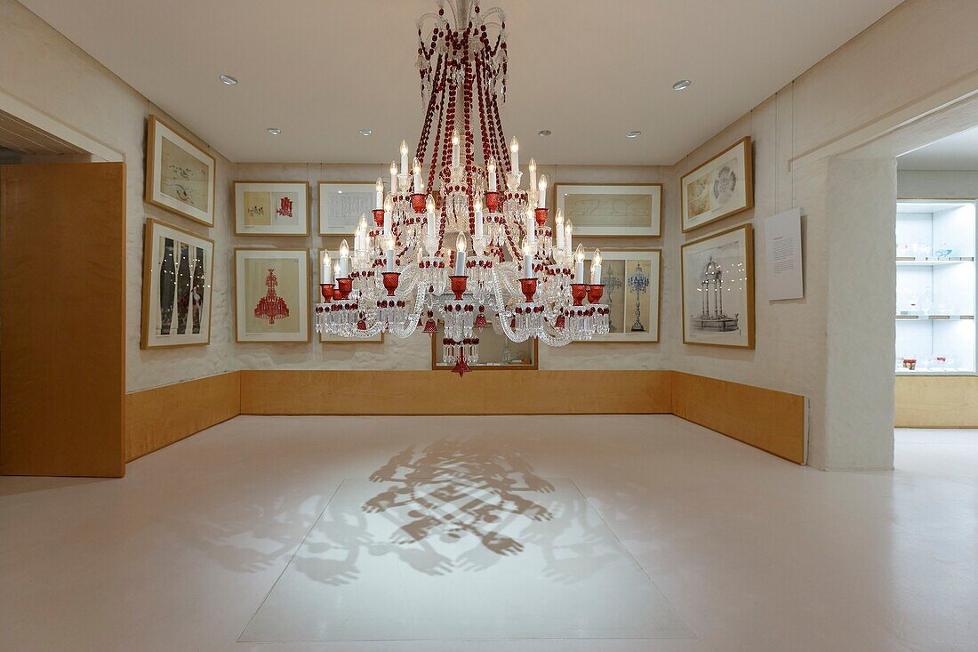 France,Meurthe et Moselle,Baccarat,the Museum of the Manufacture de cristal de Baccarat,crystal chandelier