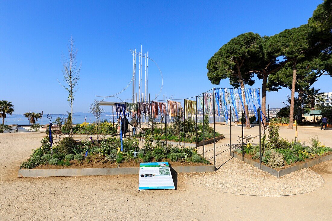 France,Alpes Maritimes,Antibes Juan les Pins,Garden Festival of the French Riviera 2019,Garden Confide them to the wind by Giorgio Broccardo,Daniela Donisi,Fabrizio Duca and Riccardo Bianchi
