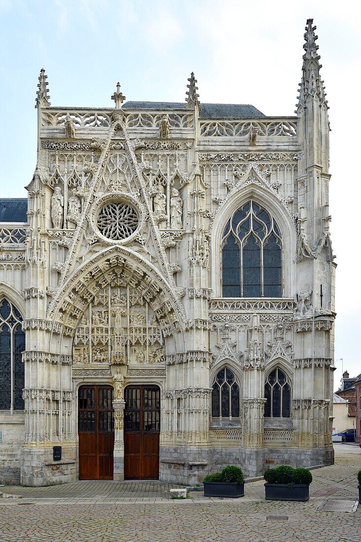 France,Somme,Rue,the Holy Spirit chapel,built between 1440 and 1515 is a major building of gothic flamboyant picard art