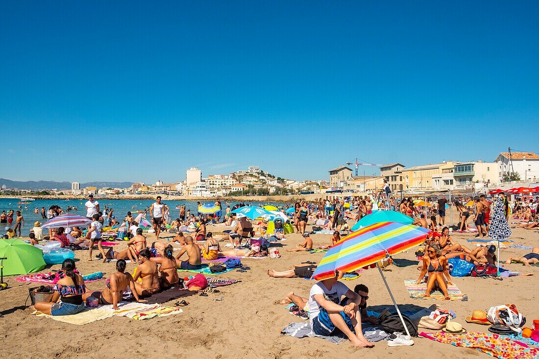 France,Bouches du Rhone,Marseille,the Pointe Rouge beach